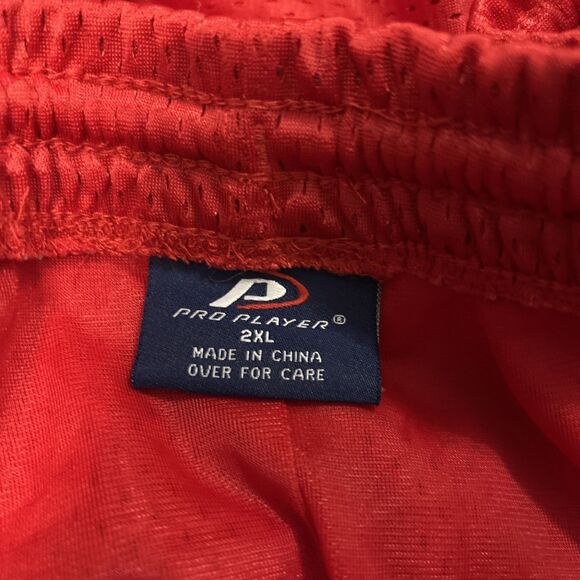 Vintage Pro Player Ohio State Buckeyes Basketball Shorts 2XL Men Red Perforated - Picture 5 of 5